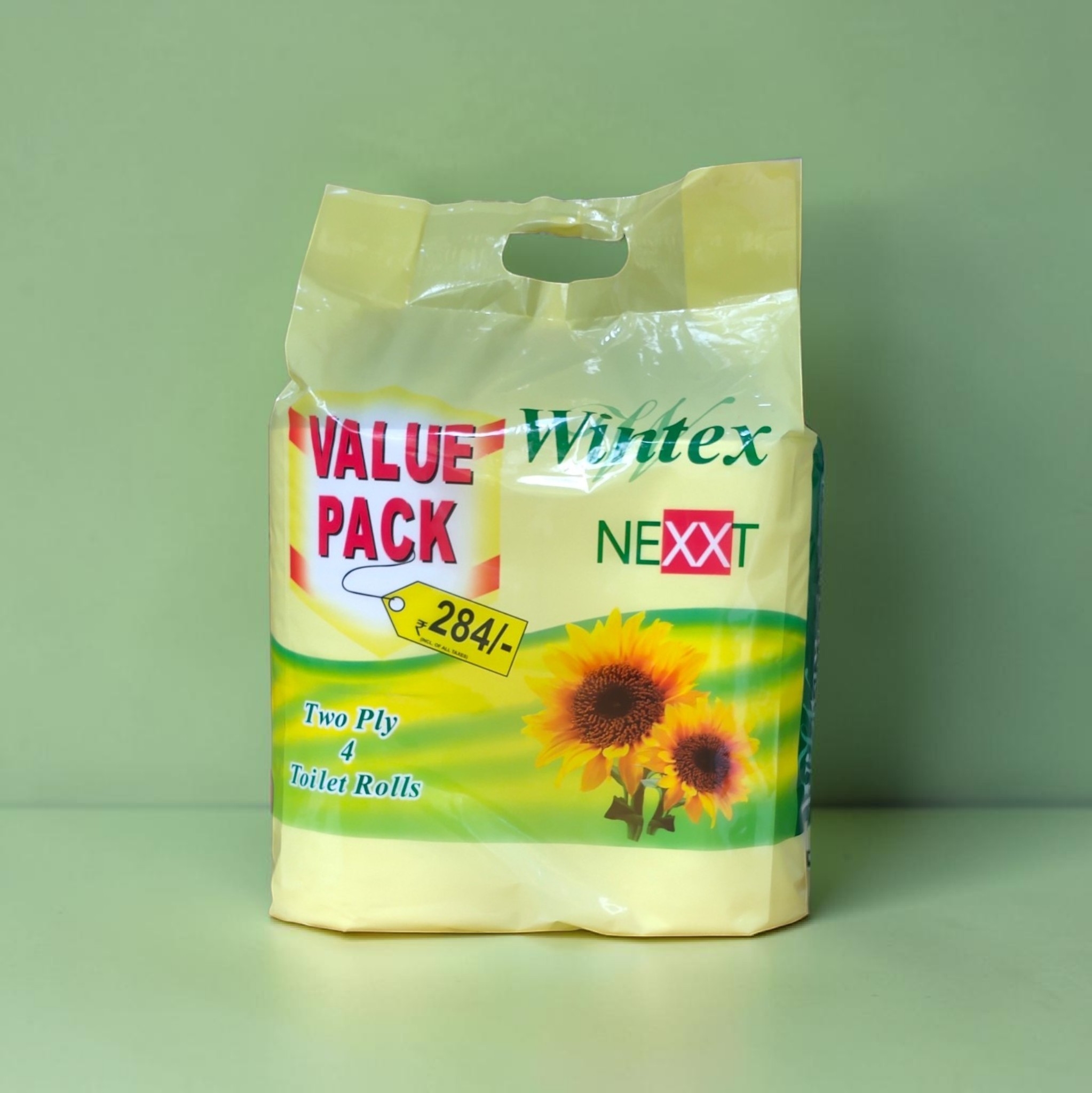 Wintex Nexxt 2 Ply Toilet Roll Plain Paper (Pack Of 4)