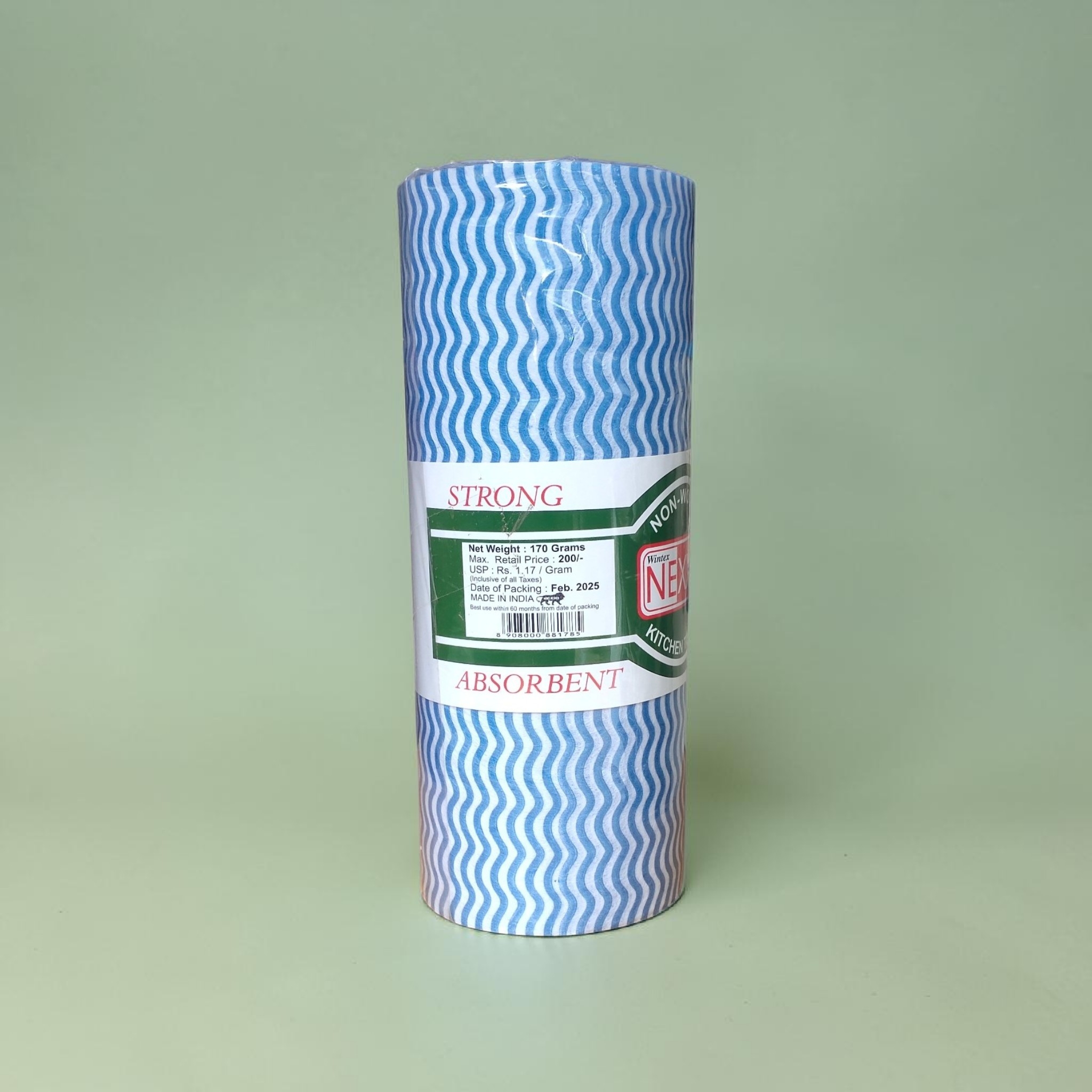 Wintex Non Woven Reusable Kitchen Towel Roll - Pack of 2 (80 Pulls Per Roll, 160 Sheets)