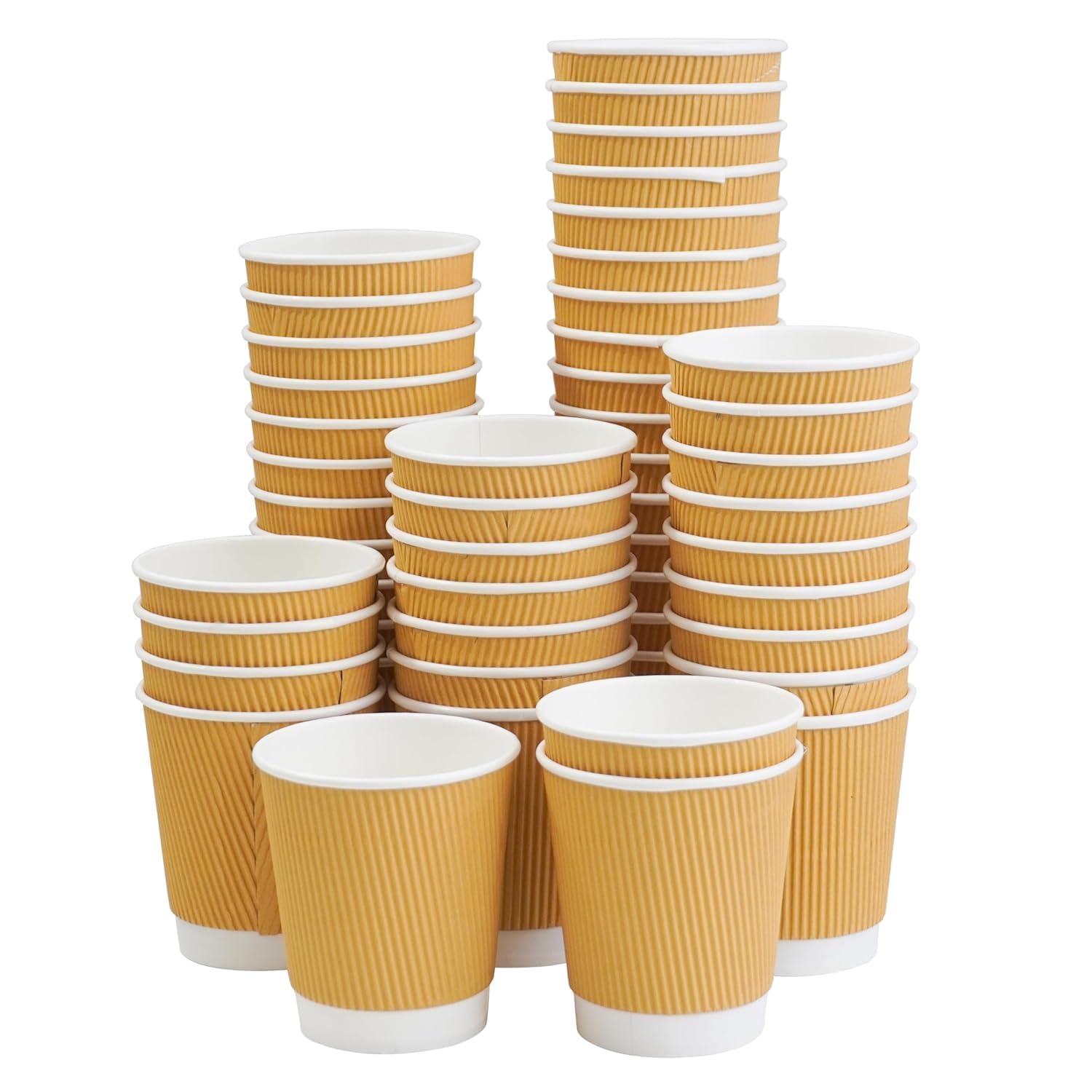 150ml Brown Ripple Paper Cups (50 pcs) – Hot & Cold Drinks