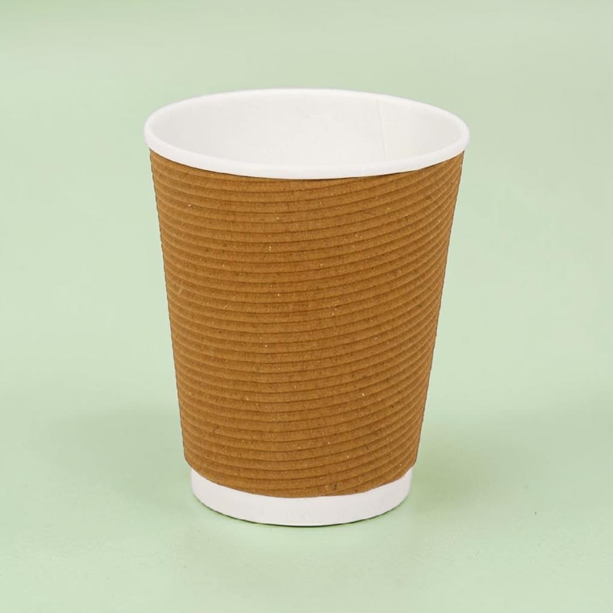 200ml Brown Ripple Paper Cups (25 pcs) – Hot & Cold Drinks