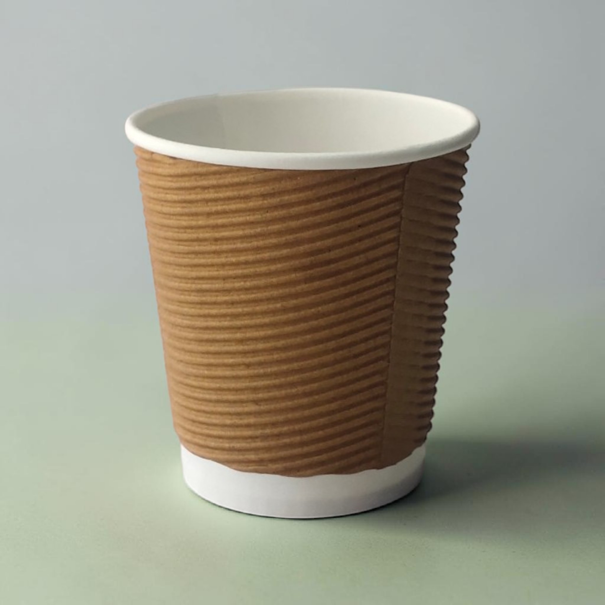 200ml Brown Ripple Paper Cups (25 pcs) – Hot & Cold Drinks