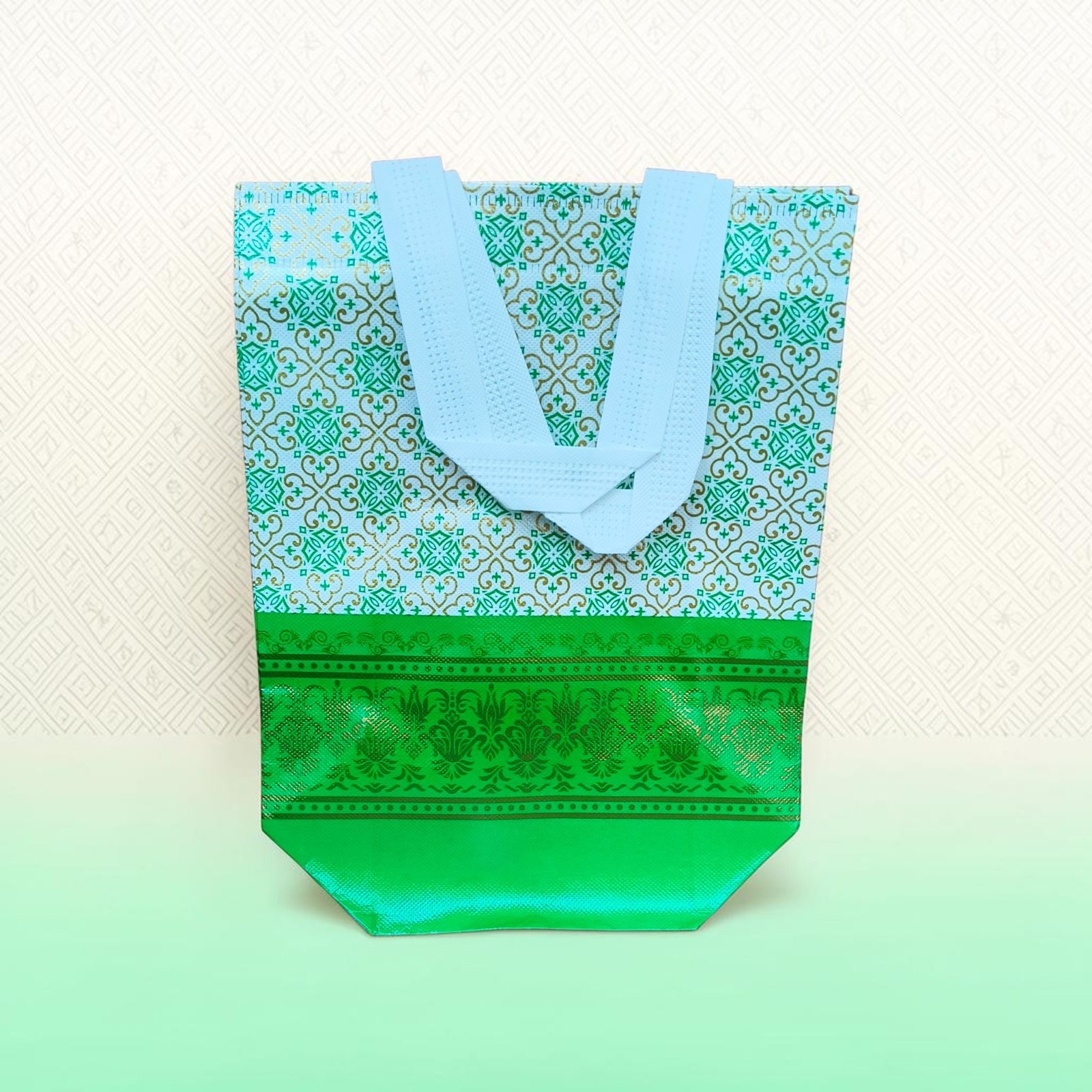 Small Canvas Fabric Carry Bags for Return Gifts, Weddings & Festivals – Small Size, 9.5 (W) × 9.5 (H) × 4 (Side Gusset) Inches, Pack of 25